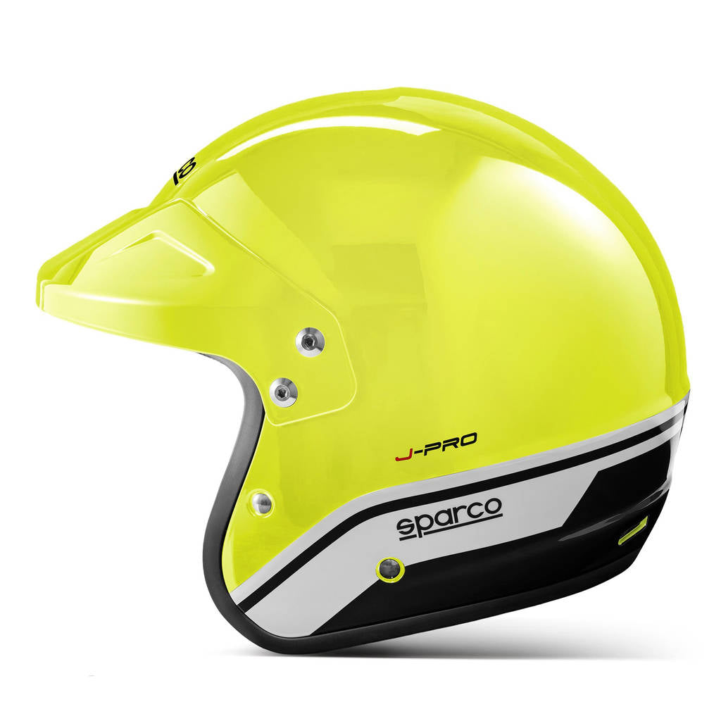SPARCO 003379GFNR4XL Open-Face Racing Helmet J-Pro ECE06, Fluo Yellow/Black, Size XL Photo-2 
