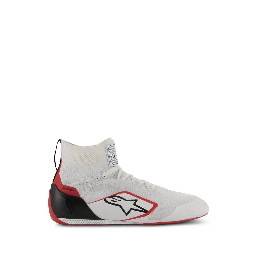 ALPINESTARS 2710125-231-10 Autoracing Supertech Shoes FIA / SFI, White / Red / Black, Size 10 Photo-0 