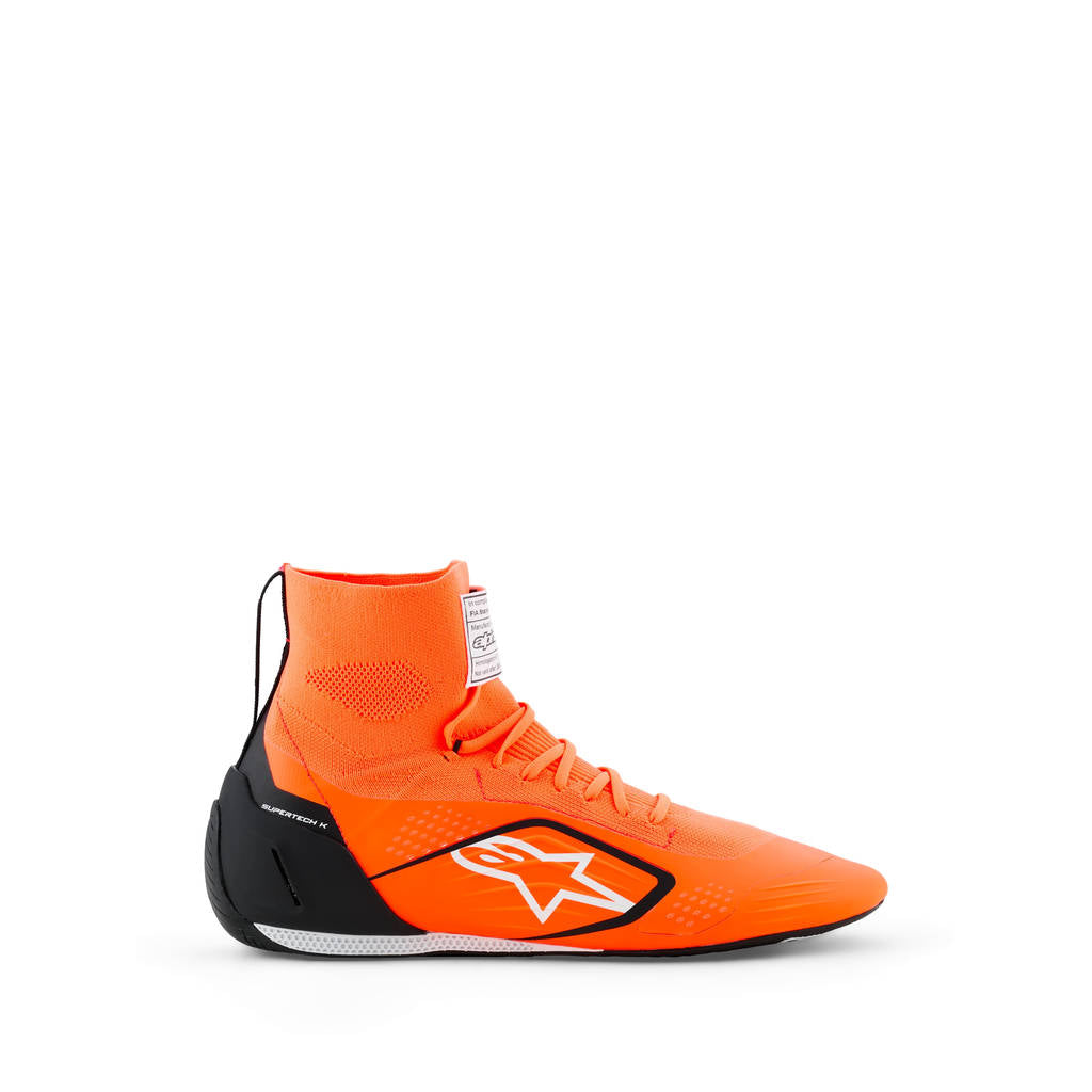 ALPINESTARS 2710526-4512-10,5 Autoracing Supertech Shoes K (FIA), Orange Fluo / Black / White, Size 10,5 Photo-0 