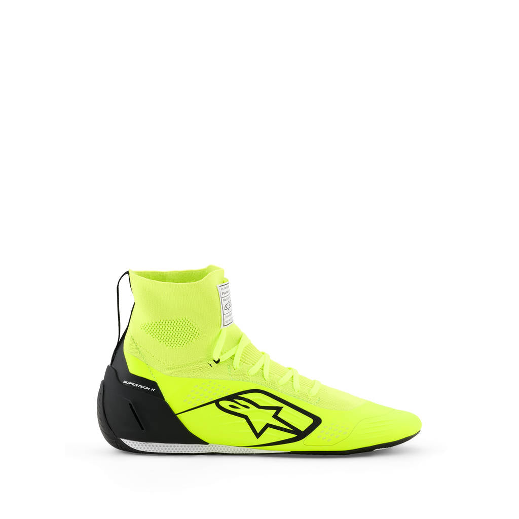 ALPINESTARS 2710526-550-10 Autoracing Supertech Shoes K (FIA), Yellow Fluo / Black / White, Size 10 Photo-0 