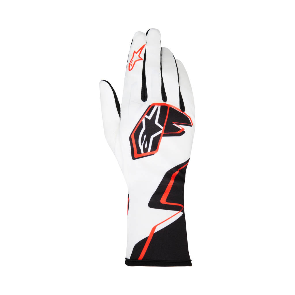 ALPINESTARS 3550326-2082-M Race Gloves Tech-1 K Race V2 Graphic 1,White / Black / Hot Orange, Size M Photo-0 