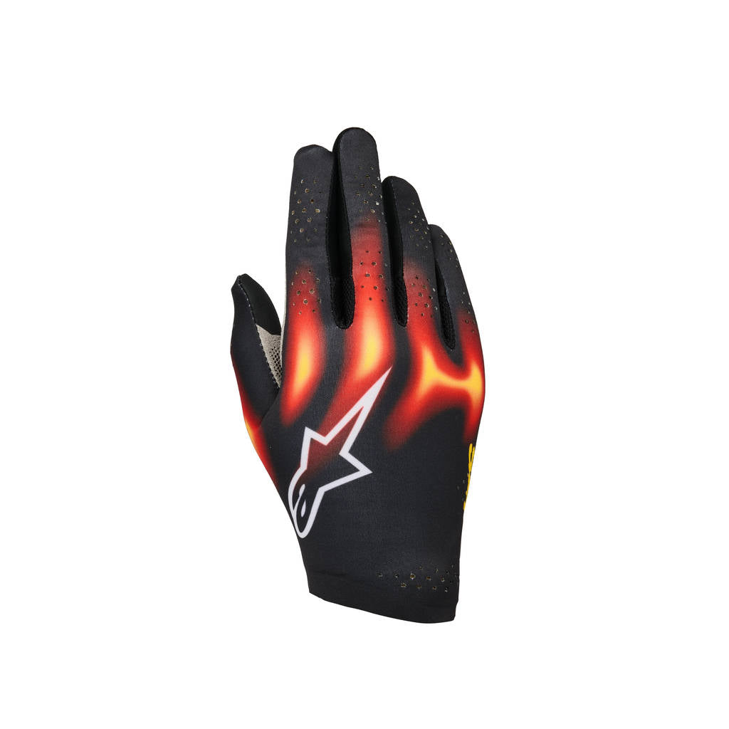 ALPINESTARS 3551426-1617-XS Sim Gloves Graphic 3,Black / Bright Red / Warm Yellow, Size XS Photo-0 