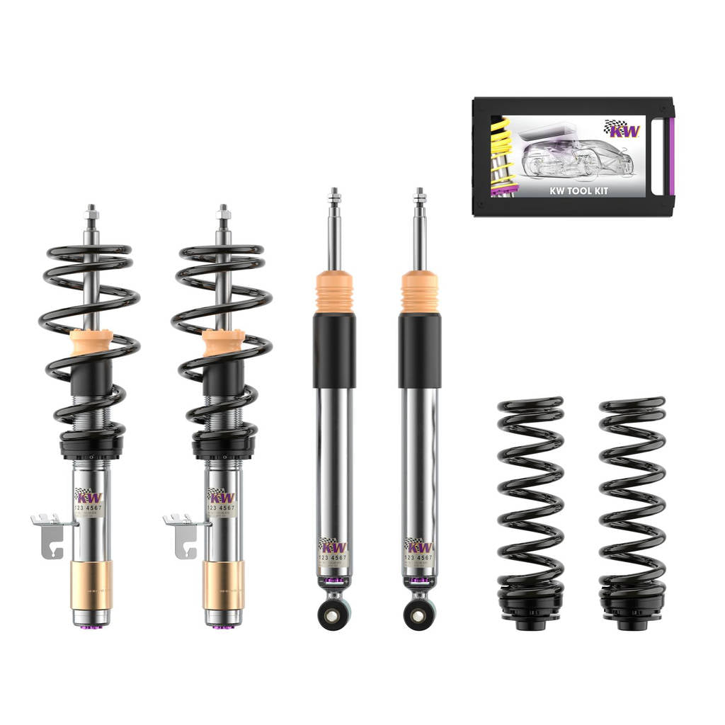 KW 352082000K-B Coilover Kit V3 Leveling Black (incl. Cancellation Kit for Electronic Dampers) for BMW 3 Series (F31) Photo-0 