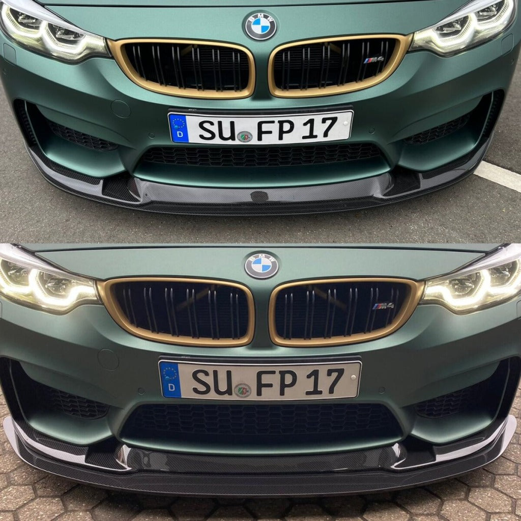 ALPHA-N AN-0647 Carbon Front Spoiler Alpha-GP with Brake Ducts, Adjustable Splitter for BMW M3 (F80) / M4 (F82 / F83) Photo-0 