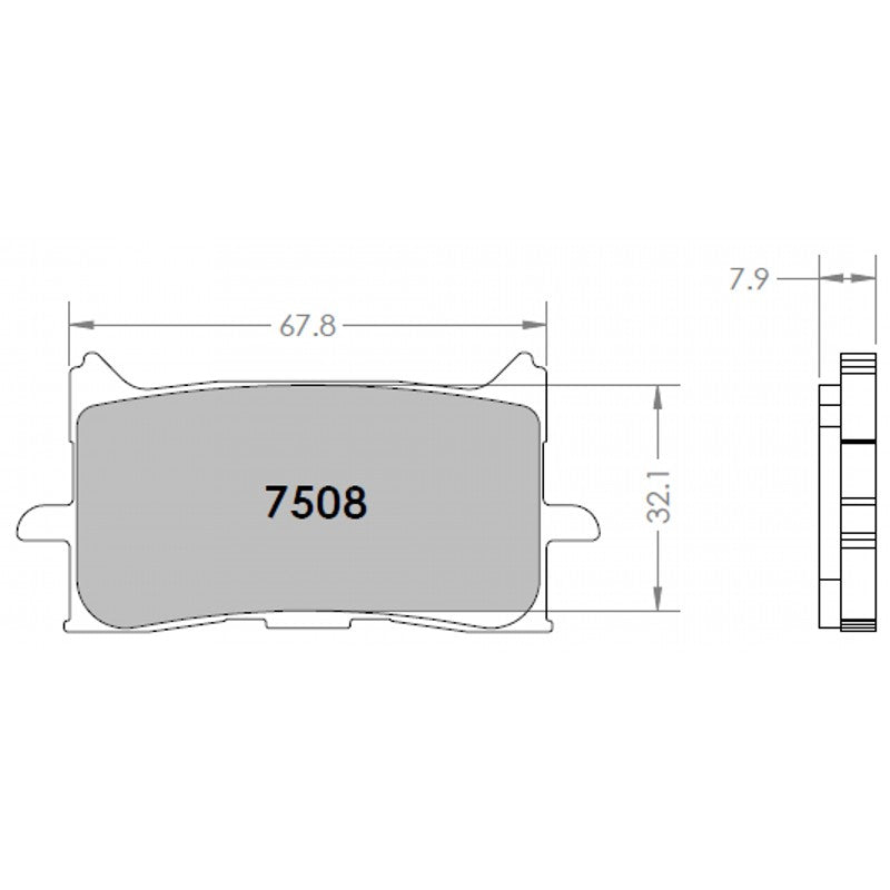 PFC 7508.333.08.92 Brake Pad Set 333 CMPD 08 mm for HONDA CBR 650 R / X-ADV 750 Photo-0 