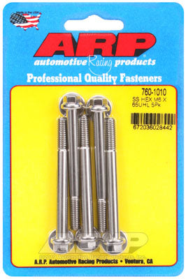 ARP 760-1010 Metric Thread Bolt Kit M6 x 1.00 x 65 hex SS bolts Photo-0 