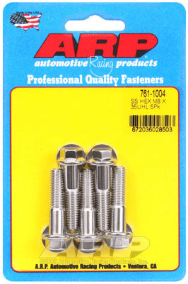 ARP 761-1004 Metric Thread Bolt Kit M8 x 1.25 x 35mm hex SS bolts Photo-0 