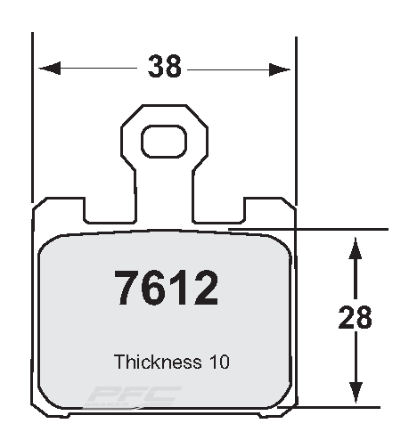 PFC 7612.333.10.94 Front Brake Pad Set 333 CMPD 10 mm for KAWASAKI GTR 1400 / Z 750 R Photo-0 