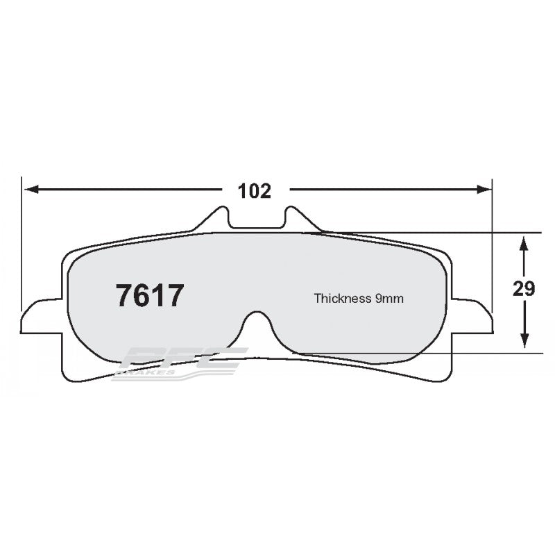 PFC 7617.333.08.92 Front Brake Pad Set 333 CMPD 8 mm for DUCATI / APRILIA / KAWASAKI Photo-0 