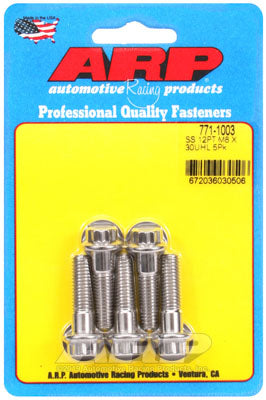 ARP 771-1003 Metric Thread Bolt Kit M8 x 1.25 x 30 12pt SS bolts Photo-0 