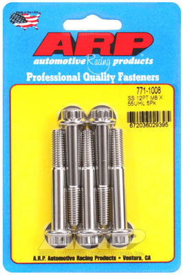 ARP 771-1008 Metric Thread Bolt Kit M8 x 1.25 x 55 12pt SS bolts Photo-0 