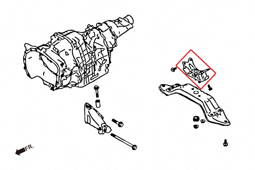 HARDRACE 7737 REAR TRANMISSION MOUNT Street Version LEGACY BM-BR / IMPREZA XV / W Photo-2 