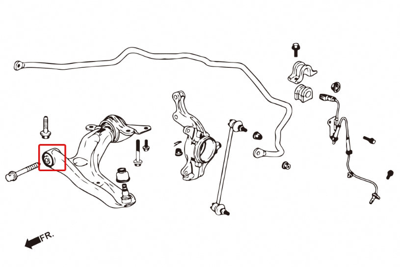 HARDRACE 7747 FRONT LOWER ARM BUSHING 2PCS/SET HONDA FIT GE/GK Photo-1 