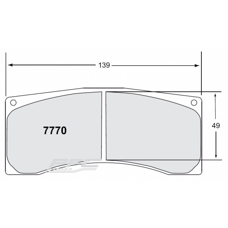 PFC 7770.84.18.44 Rear Brake Pads RACING 84 CMPD 18 mm for FORD Mustang GT4 Photo-0 