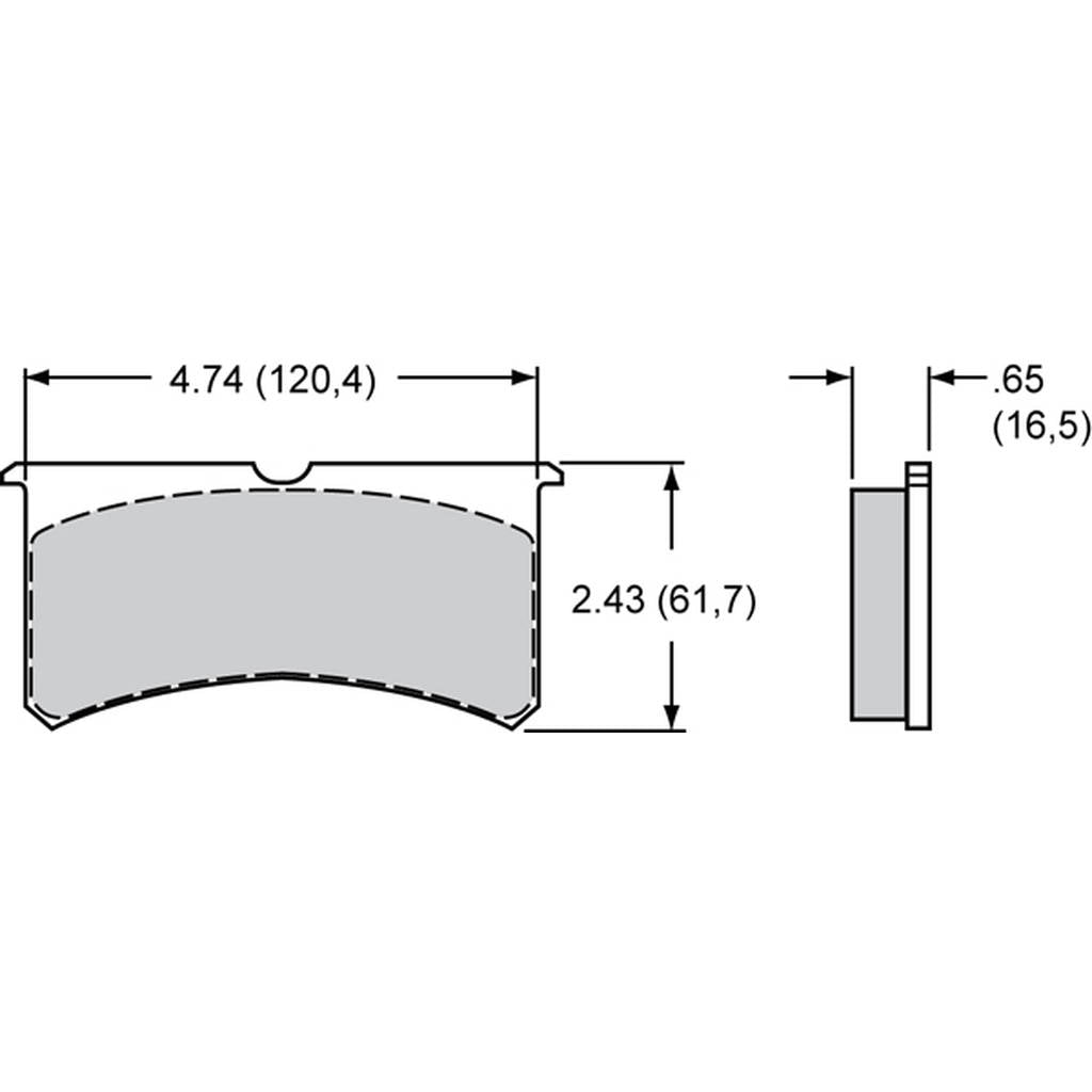 WILWOOD 150-8855K Brake Pads BP10 500 C deg. for 4P caliper, type 7416 Photo-0 