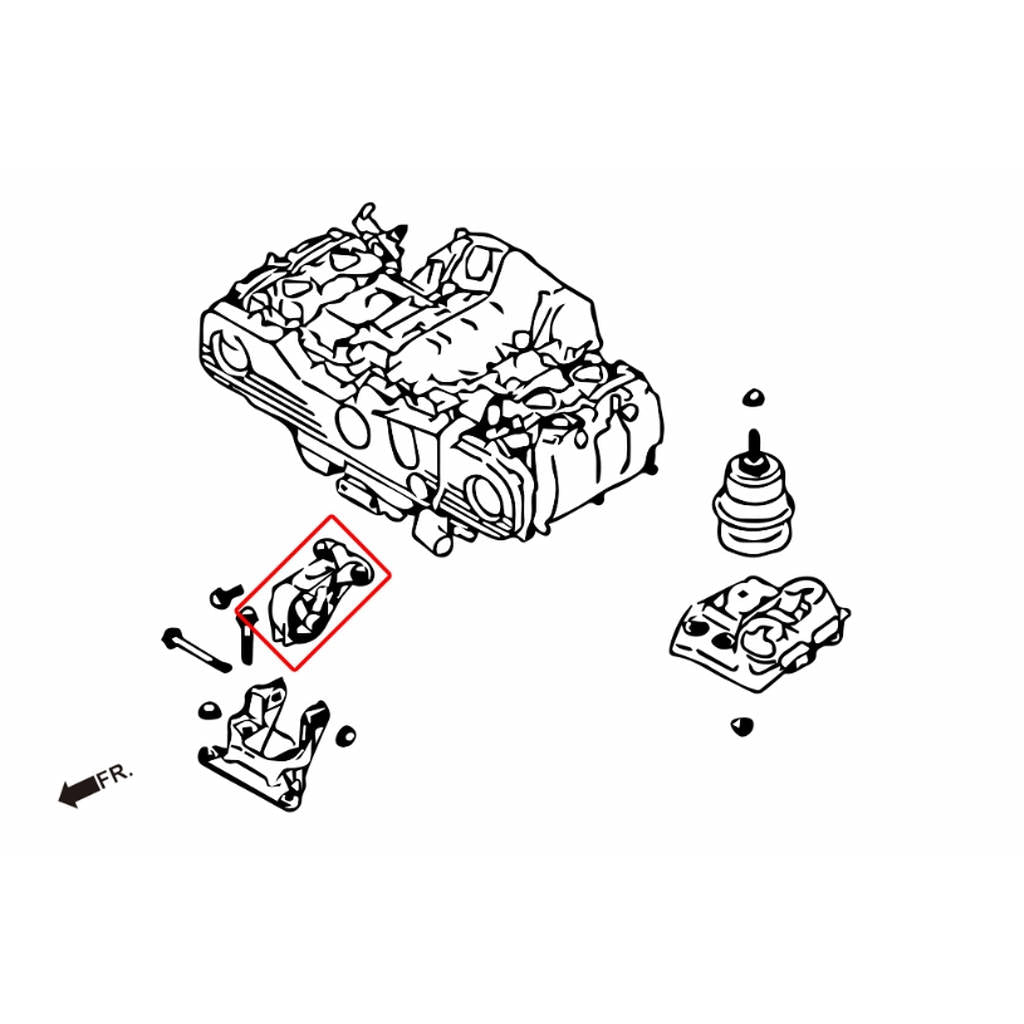 HARDRACE 7720 FRONT ENGINE MOUNT LEGACY 09- BM/BR AT Photo-1 