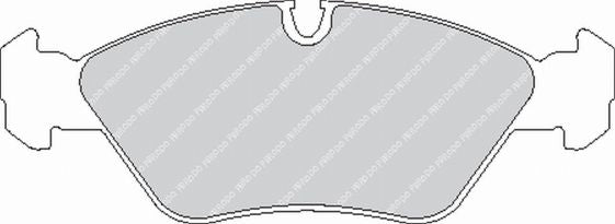 FERODO FCP256H Front Brake Pads DS2500 for BMW M3 (E30) / M 535i (E28) / M 635Csi (E24) Photo-0 