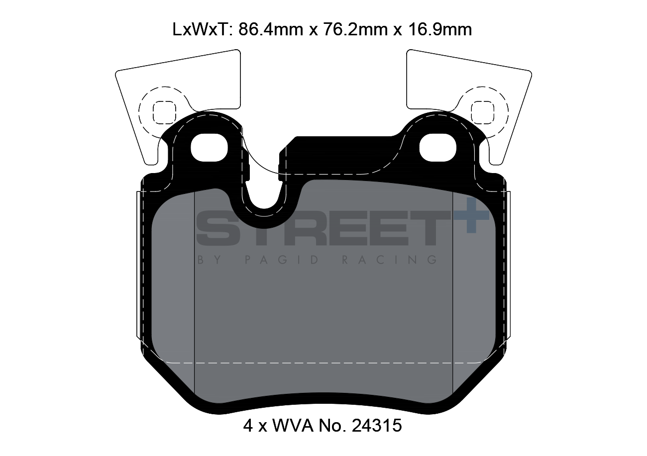 PAGID T8067SP2001 Rear brake pads STREET+ for BMW 1 Convertible (E88) / Coupe (E82) Photo-0 