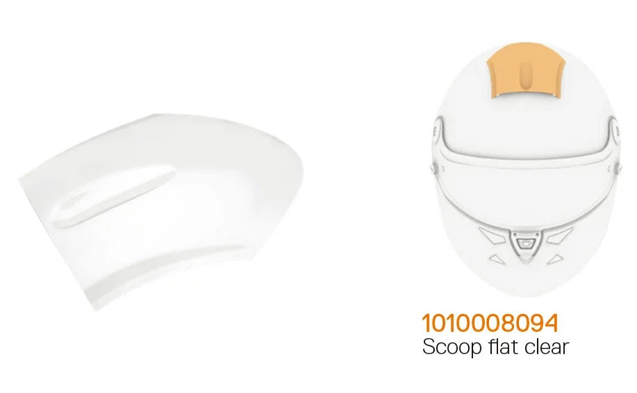 SCHUBERTH 1010008094 Scoop Flat clear Prep. with tape SF3/SP1 Photo-0 