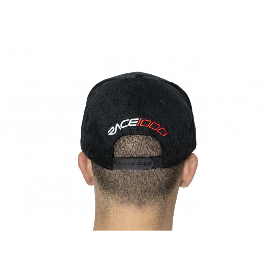 RACE1000 RACE-CAP-VELVET Race Cap, Black With Red Photo-2 