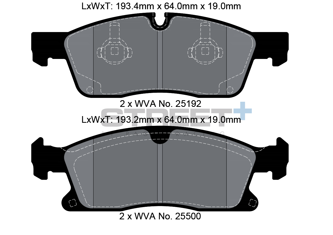 PAGID T8112SP2001 Front brake pads STREET+ for MERCEDES-BENZ GL-Class (X166) / GLE (W166) Photo-0 