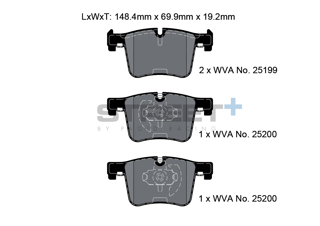 PAGID T8113SP2001 Front brake pads STREET+ for BMW 1 (F2x) / 2 Coupe (F22, F87) / 3 (F30, F80) Photo-0 