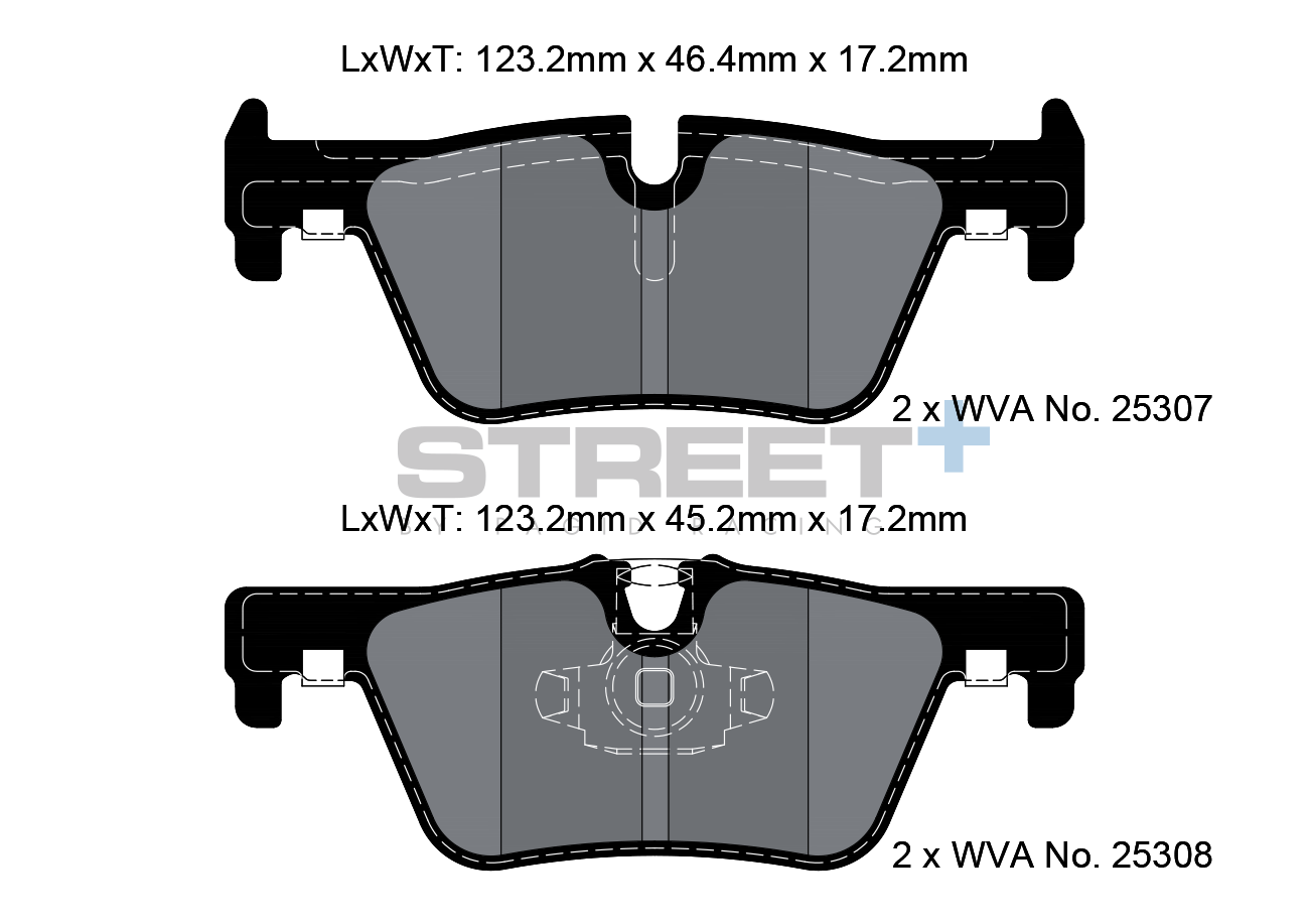 PAGID T8117SP2001 Rear brake pads STREET+ for BMW 1 (F2x) / 2 Coupe (F22, F87) / 3 (F30, F80) Photo-0 
