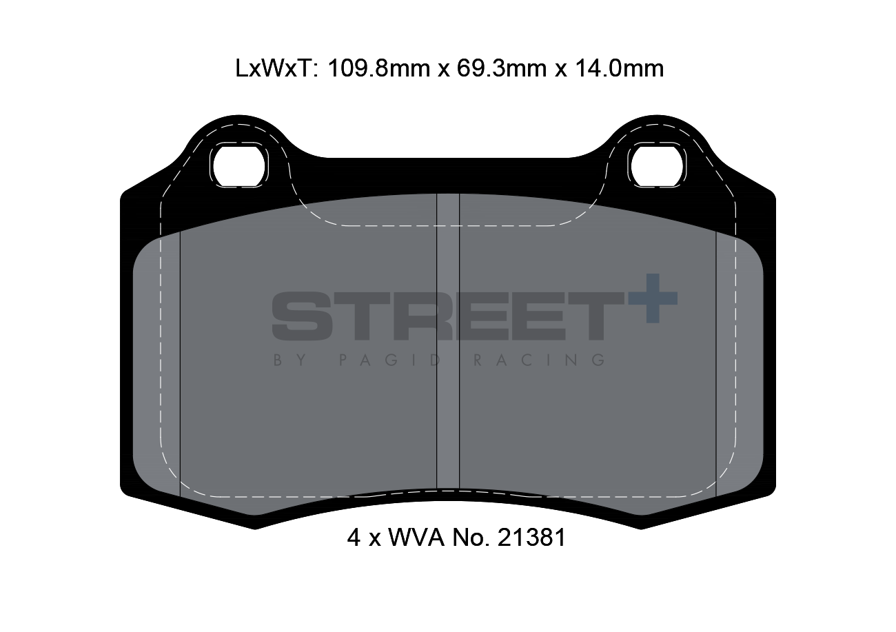 PAGID T8155SP2001 Front brake pads STREET+ for FORD Focus I (DAW, DBW) RS Photo-0 