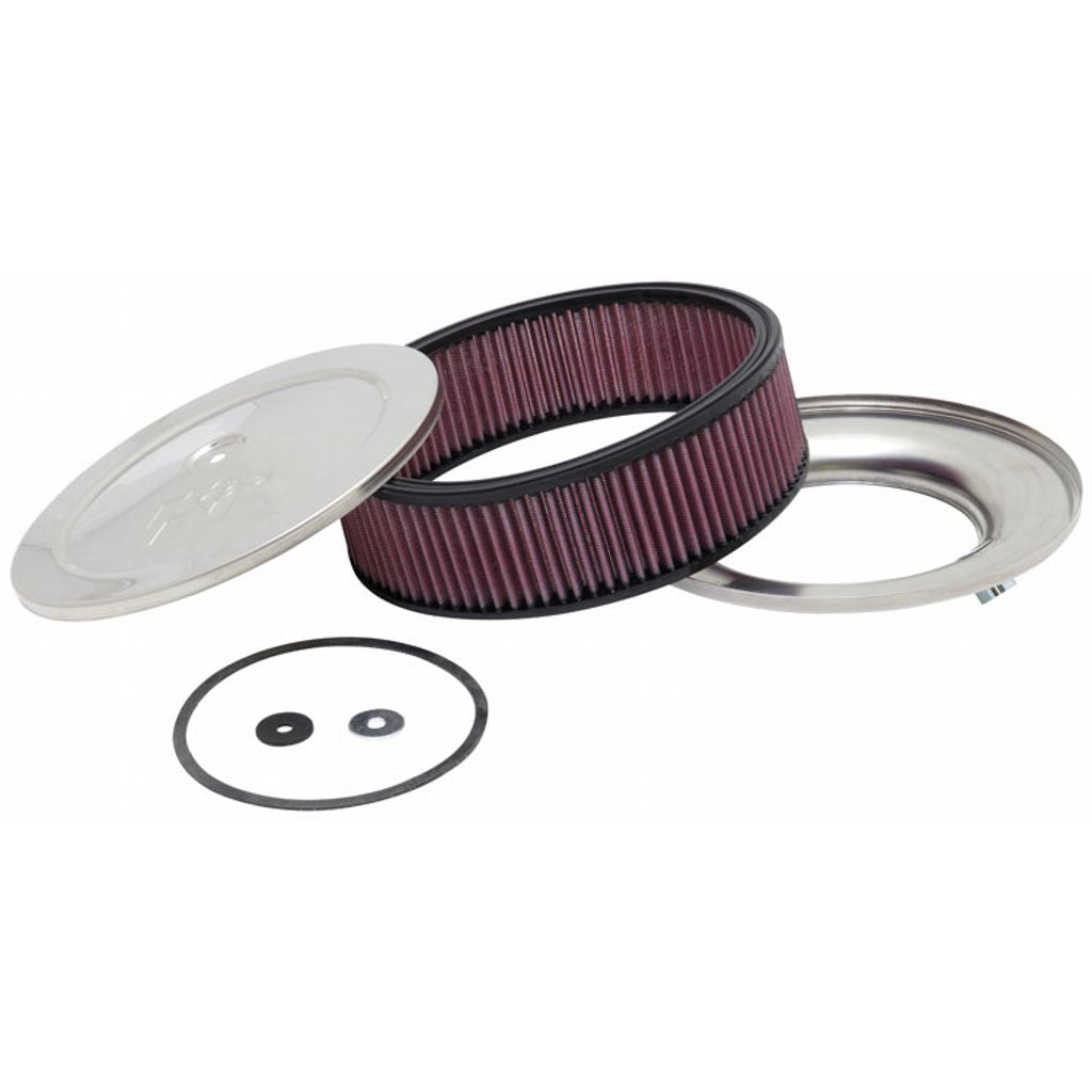 K&N 60-1120 Round Air Filter Assembly 5-1/8"FLG 9"OD X 4-1/8"H W/VNT Photo-0 