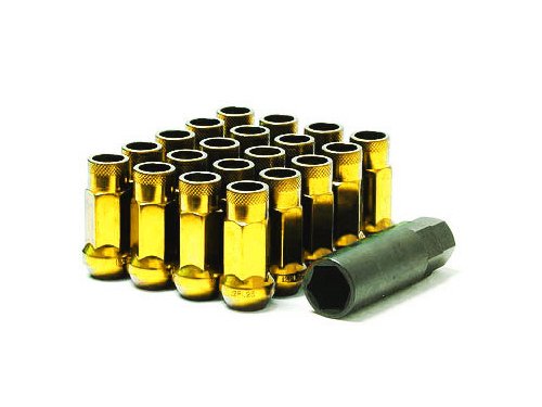 MUTEKI 32905Z Lug nuts kit SR48 12x1.25 Chrome Yellow (Open End) Photo-0 