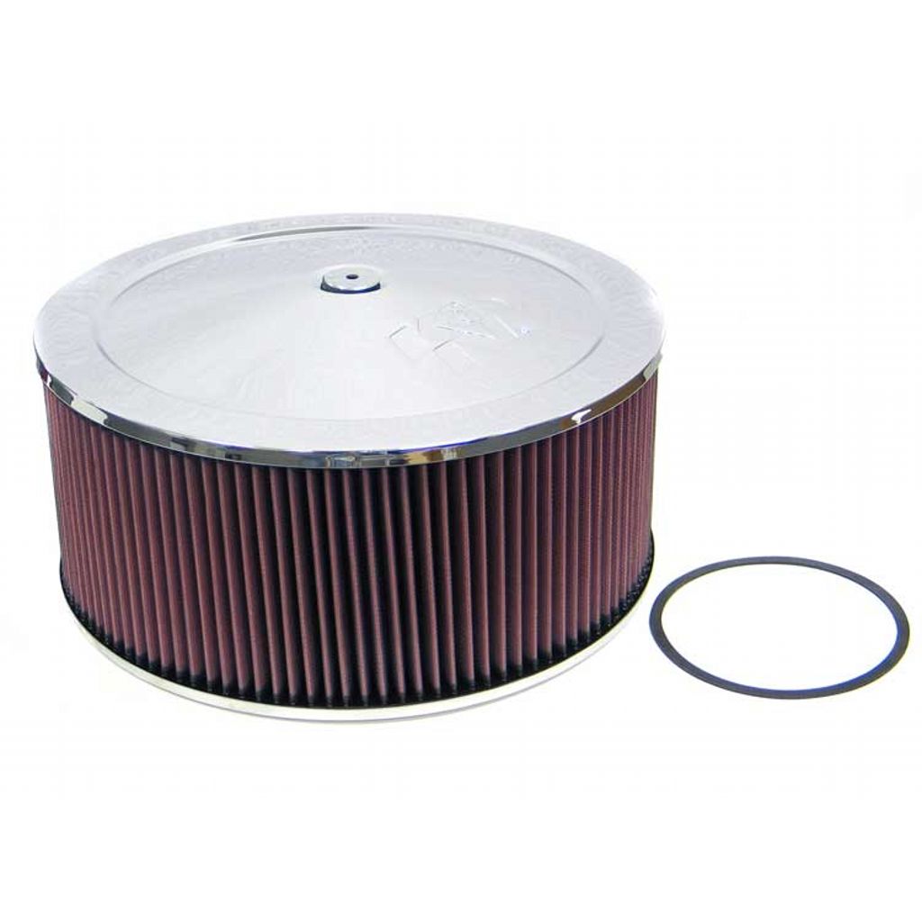 K&N 60-1460 Round Air Filter Assembly 5-1/8",14"X6.12"H, 7/8" DRP B Photo-0 