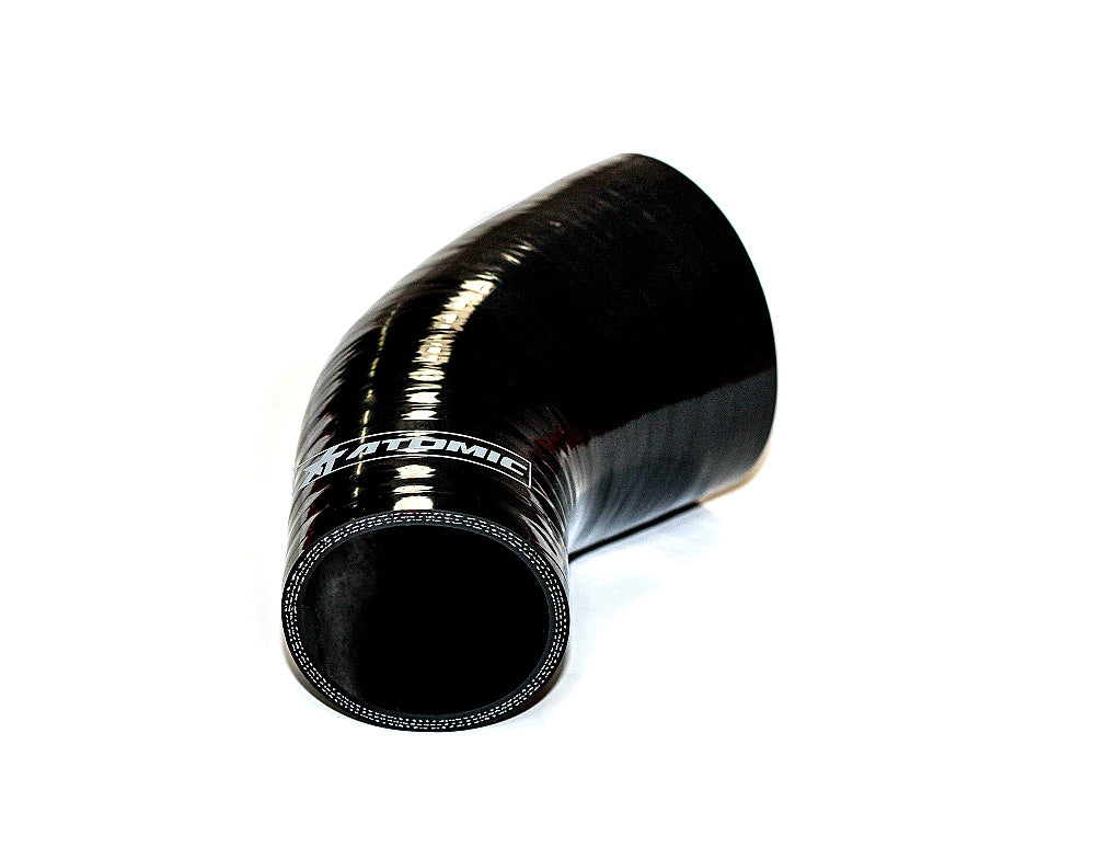 ATOMIC er45-89-76 BLACK Hose silicone, 45° Reducer Elbows 89-76 mm Photo-0 
