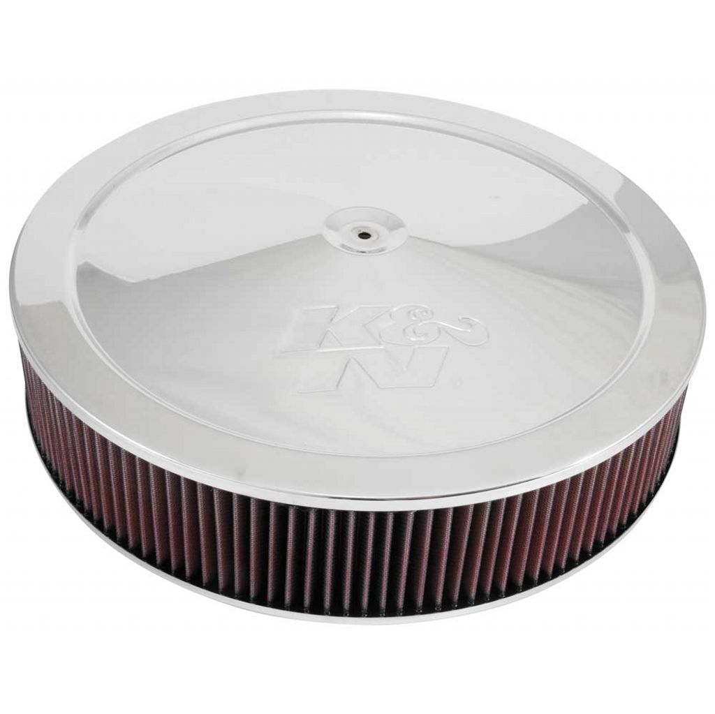 K&N 60-1640 Round Air Filter Assembly 7-5/16"FLANGE, 16"DIA, 3-1/4"H, 1"DROP BASE Photo-0 