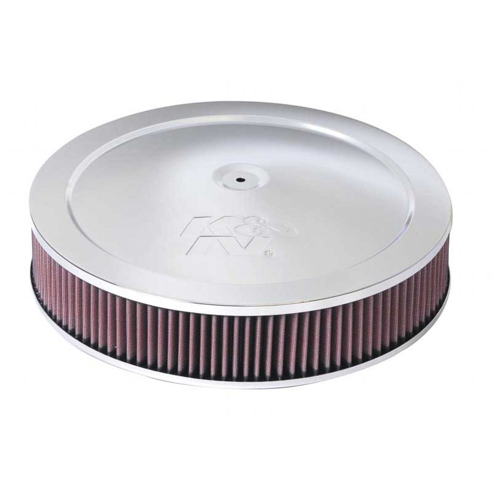 K&N 60-1280 Round Air Filter Assembly 5-1/8",14" X 2-3/4"H,1-1/4 DRP BSE Photo-0 