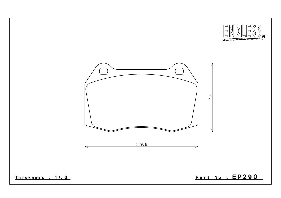 ENDLESS EP290ME20 (EP400) Front brake pads NISSAN SKYLINE R32 V-Spec/R33/R34 ALL Photo-0 