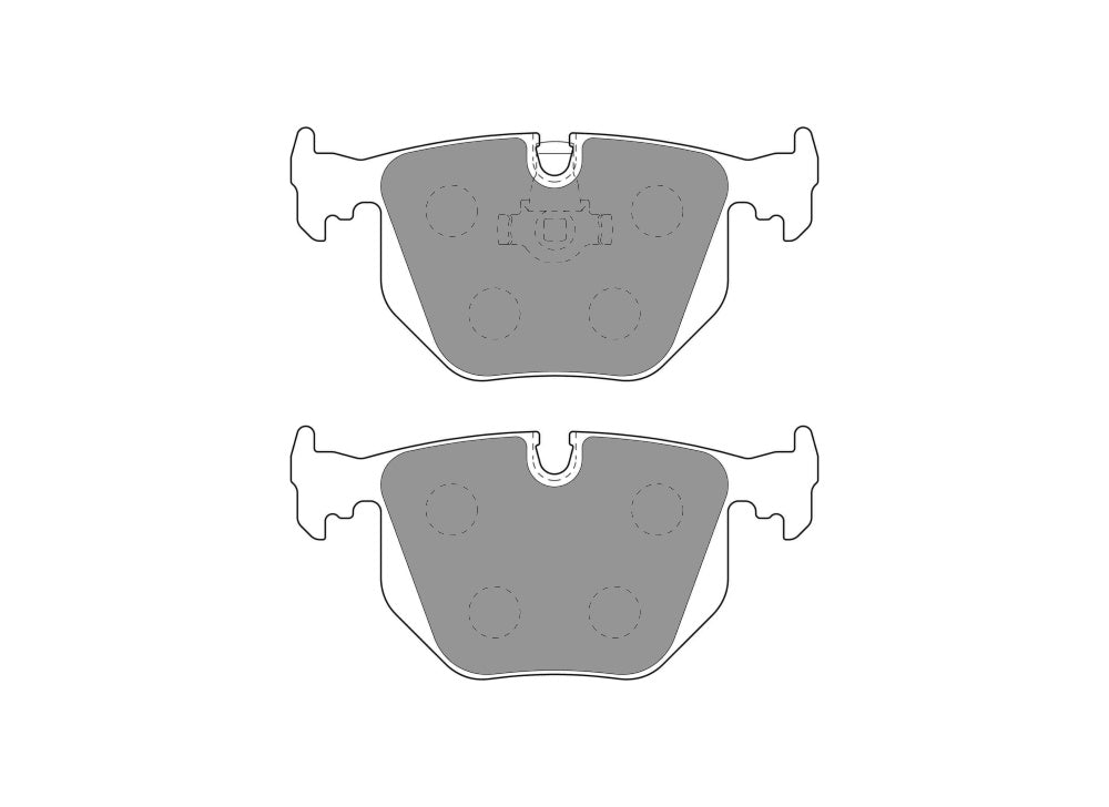 FERODO FCP1483W Rear Brake Pads DS1.11 for BMW M3 (E46) / M5 (E34 / E39) / X3 (E83) / X5 (E53) / Z8 Photo-0 