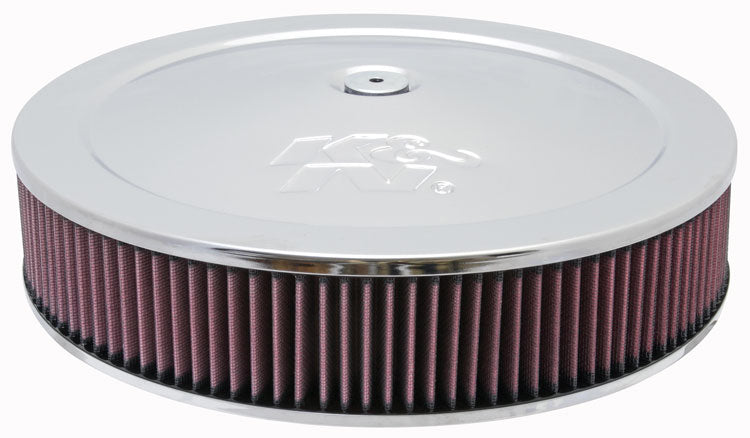 K&N 60-1430 Round Air Filter Assembly 5-1/8",14"X3.12"H, 7/8" DRP B Photo-0 