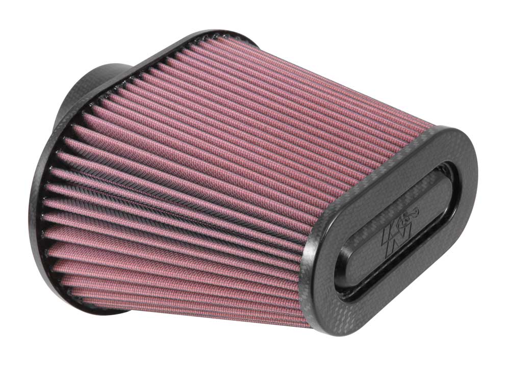 K&N RP-5285 UNIVERSAL Air Filter - CARBON Fiber Top3-11/16 FLG; 8-3/4 X 5-1/2B, 6-3/8 X 3-3/16T; 7" H Photo-0 