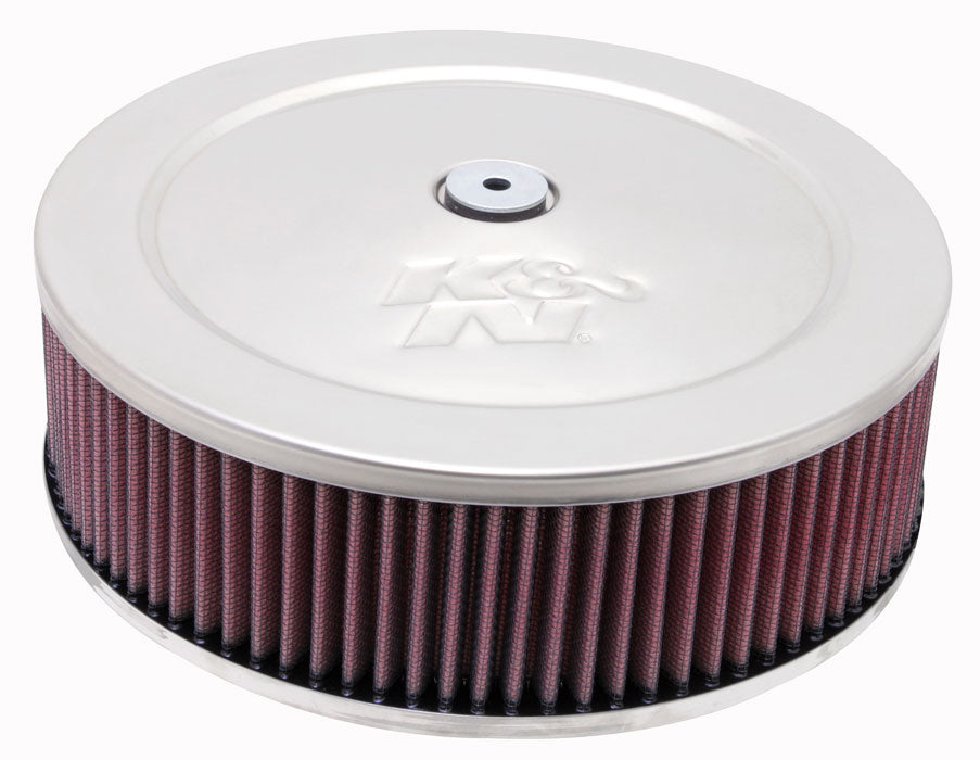 K&N 60-1080 Round Air Filter Assembly 2-5/8 FLANGE 9 DIA 3-1/4H VENT Photo-0 