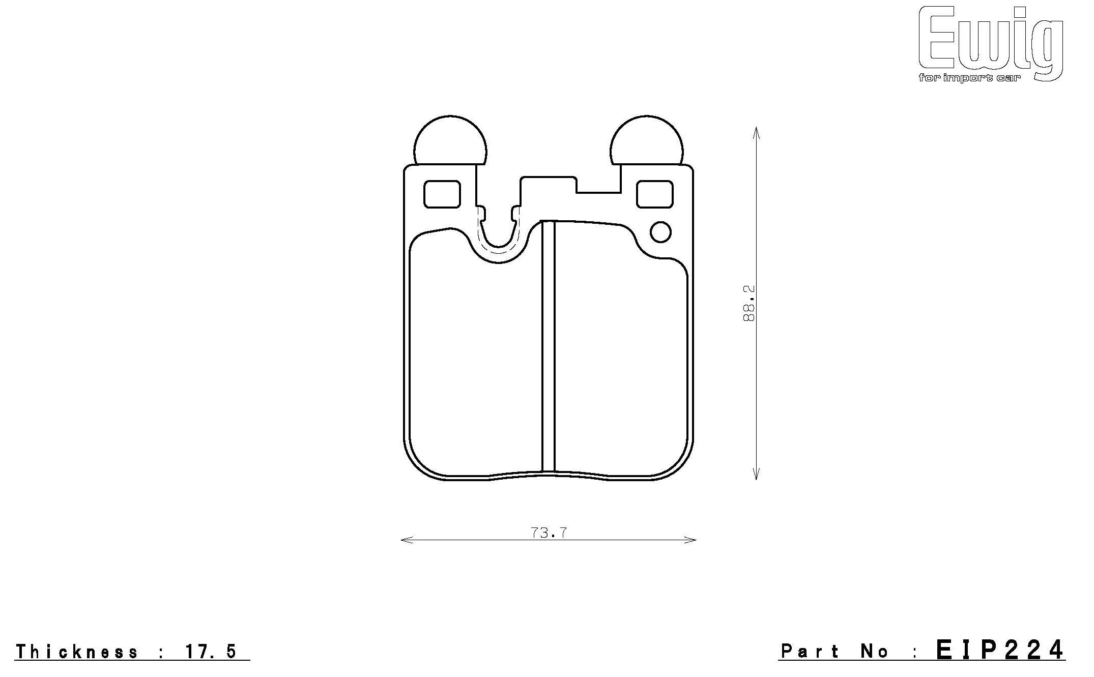 ENDLESS EIP224ME22 Rear brake pads for BMW M2 (F87)/M3 (F80)/M4 (F82) Photo-0 