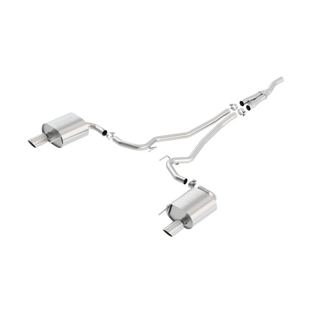 BORLA 140584 Cat Back Exhaust System, Mustang EcoBoost® 2.3L (turbo) / V6-3.7L, Tip №36, 2015-16, sound S-Type Photo-0 