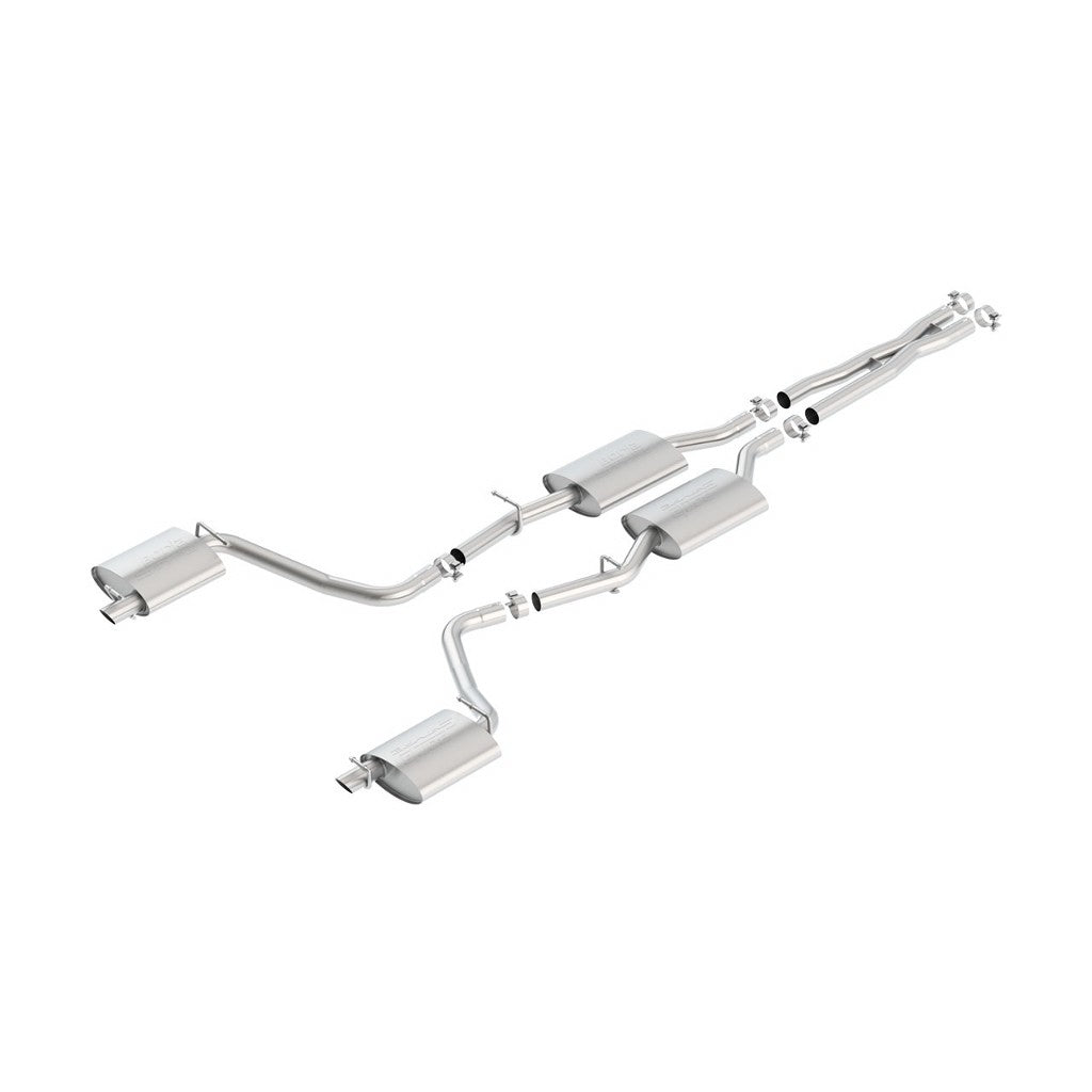 BORLA 140649 Cat Back Exhaust System, Challenger SXT V6-3.6L RWD, Tip №44, 2015-16, sound S-Type Photo-0 