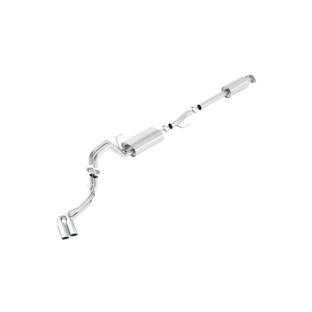BORLA 140617 Cat Back Exhaust System, F-150 EcoBoost® 2.7 / 3.5L (turbo), V8-5.0L, Ext.Cab, St. Bed (78.8") Crew Cab Short Bed (67.0)(145" WB), Tip №18, 2015-16, sound Touring Photo-0 