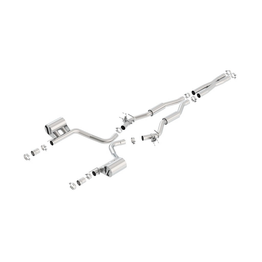 BORLA 140640 Cat Back Exhaust System, Challenger SRT®392 / Scat Pack V8-6.4L RWDWith the system MDS, Tip №44, 2015-16, sound S-Type Photo-0 