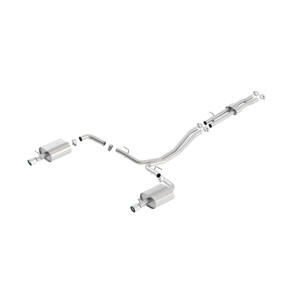 BORLA 140656 Cat Back Exhaust System, Explorer 3.5L EcoBoost® AWD, Tip №35, 2012-15, sound S-Type Photo-0 