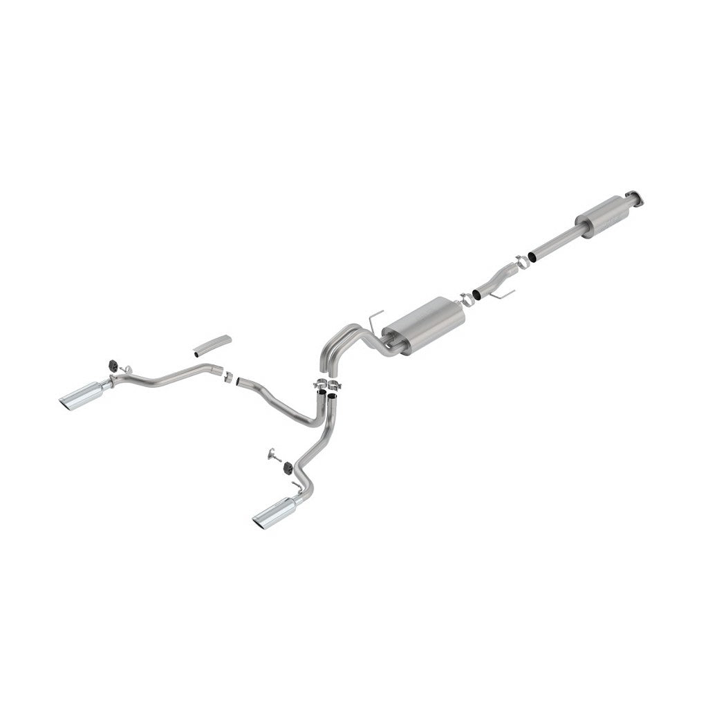 BORLA 140615 Cat Back Exhaust System, F-150 EcoBoost® 2.7 / 3.5L (turbo), V8-5.0L, Ext.Cab, St. Bed (78.8") Crew Cab Short Bed (67.0)(145" WB), Tip №36, 2015-16, sound S-Type Photo-0 