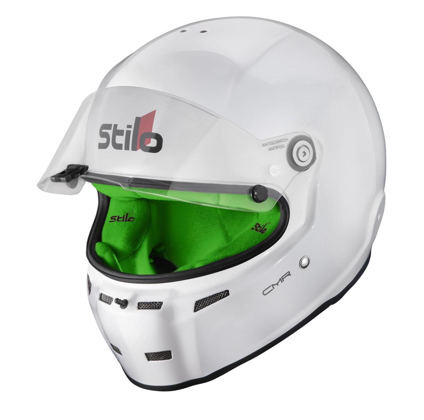 STILO AA0721AH2P55GRE Karting helmet ST5 CMR, Snell CMR2016, white/green inner, size 55 Photo-4 