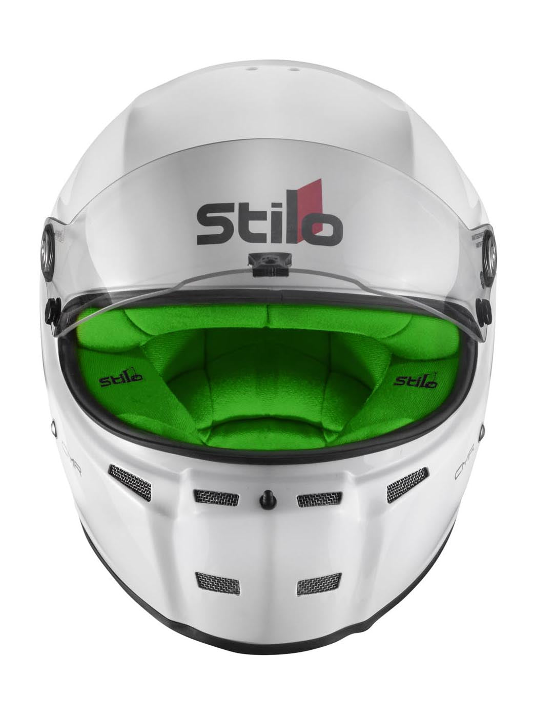 STILO AA0721AH2P56GRE Karting helmet ST5 CMR, Snell CMR2016, white/green inner, size 56 Photo-7 