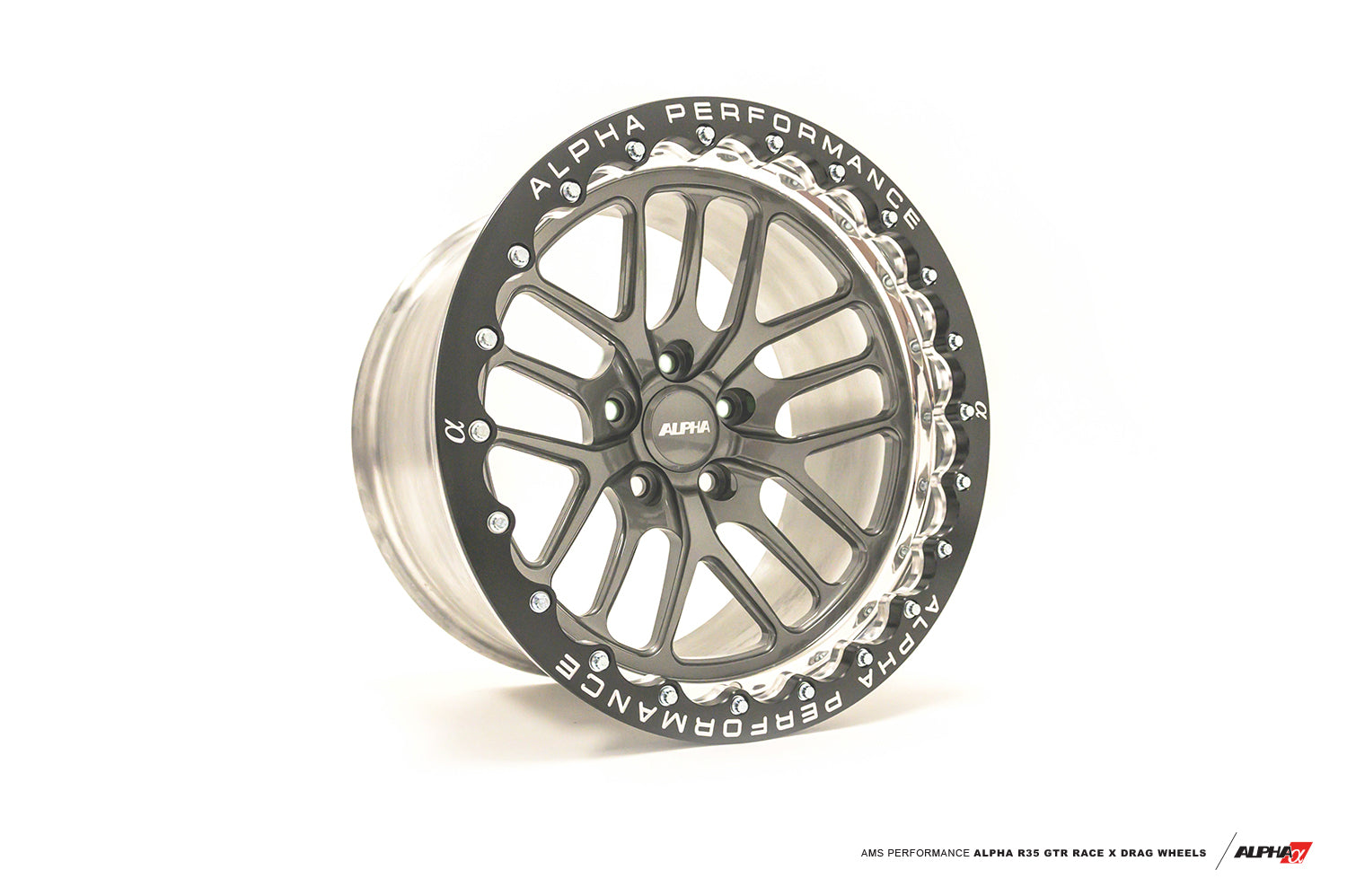 AMS AMSSB171F6566 Front Beadlock Drag Wheel NISSAN R35 GT-R (17X10", 2-Piece) Photo-0 