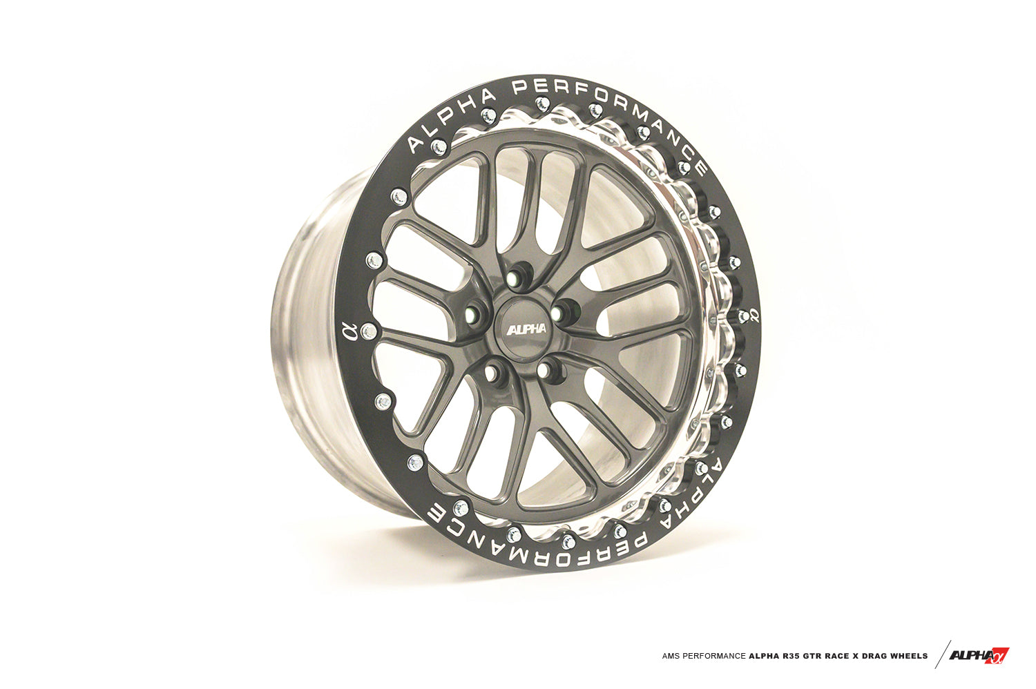 AMS AMSSB171F6566 2-Piece Front Beadlock Drag Wheel 17X10" (Each) for NISSAN R35 GT-R Photo-0 